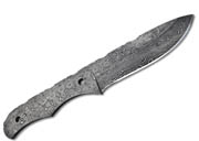 Large Damascus Drop Point  Knife Blank Blade Hunting Skinning Skinner Steel