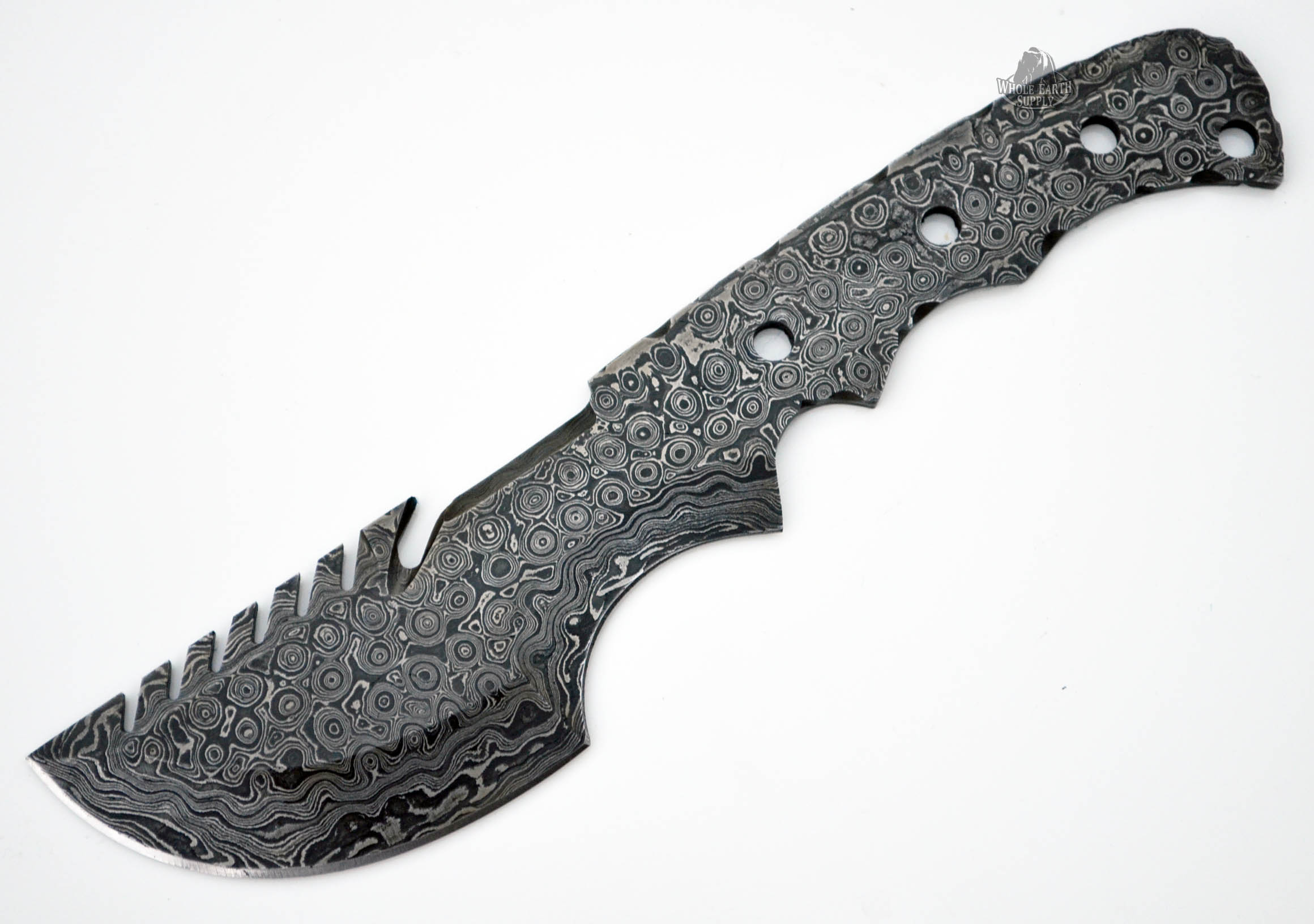 Survival Tracker Damascus Large Carbon Steel Blank Blade Knives Knife Making