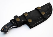Large Black Leather Tracker Sheath Fixed Blade Knife Hunting Skinning Blanks Knives