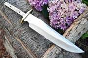 CUSTOM BLANK Knife Blade Modified Fighter w/Brass Guard Bolster #015