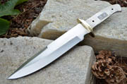 CUSTOM BLANK Bowie Blade Full Tang Knife Knives w/Brass Guard Bolster #7891