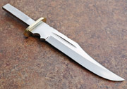 Large Clip Point D2 D-2 Steel Knife Blanks Blades Custom Knives +Brass Guard
