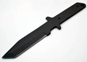 1095 High Carbon Steel Modern Tanto  Knife Blank Blade Hunting Skinning Skinner 1095HC Black Powder Coated