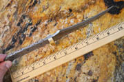 Large Upswept Damascus Knife Blank Blade with Brass Bolster Hunting Skinning Skinner