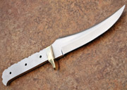 Upswept Skinner D2 D-2 Steel Knife Knives Blades Blanks Hunting +Brass Guard