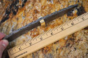 Drop Point Damascus Knife Blank Blade with Brass Bolster Hunting Skinning Skinner