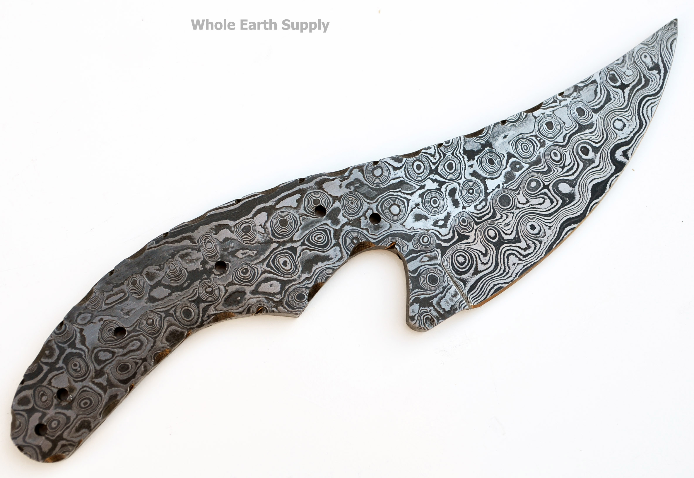 Upswept Curved Skinning Damascus High Carbon Steel Blank Blanks Blade Knife Knives Making Hunting