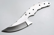 High Carbon 1095 Steel Curved Upswept Knife Blank Blade Hunting Skinning 1095HC