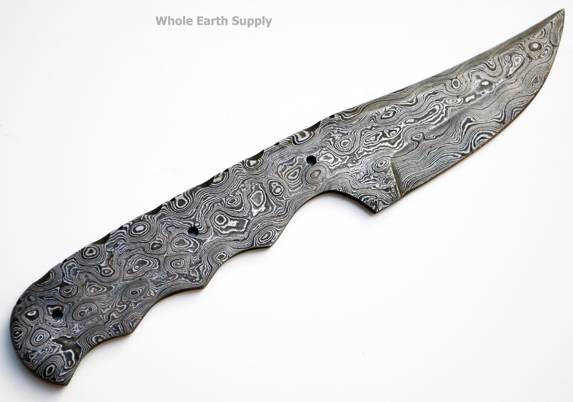 Damascus Blank Small Upswept Skinning Skinner Blade Custom Hunting Hunter 1095HC