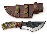 Small D2 Tracker Hunting Knife Large Knives Survival Skinning Hammered Sheath Steel