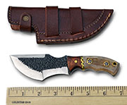 Small D2 Tracker Hunting Knife Large Knives Survival Skinning Hammered Sheath Steel